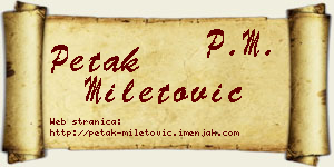 Petak Miletović vizit kartica